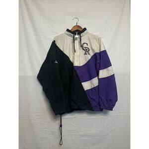 Vintage apex one mlb colorado rockies windbreaker size large